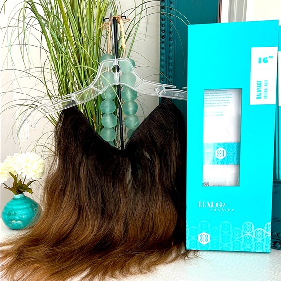 The original HALO color B6 16” Ombre Brown Hair Extensions! 100